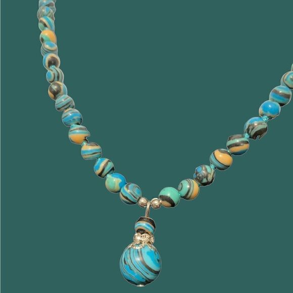 Multi Turquoise (Calcilica) Necklace Earring Set NWT Black Friday sale! - Picture 4 of 11